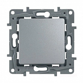 Выключатель проходной Legrand Etika 672405 1 клавиша алюминий