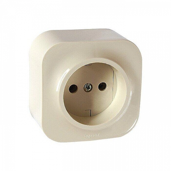 Розетка Legrand Quteo 782240 2K без заземления слоновая кость