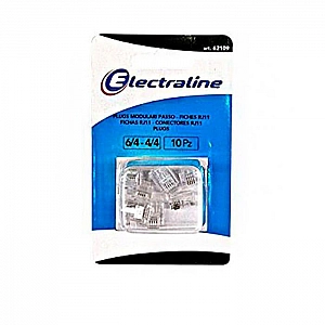 Вилка телефонная Electraline 64109 телефонный разъем 10 шт