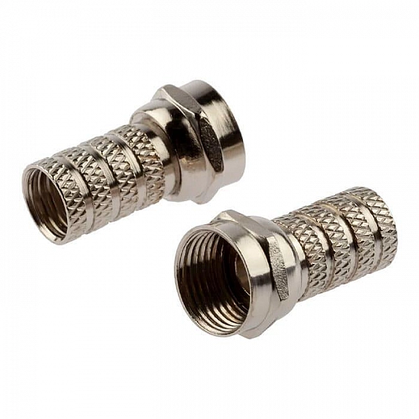 Переходник ЭРА Simple Б0048286 F-штекер для кабеля RG-6 2 шт