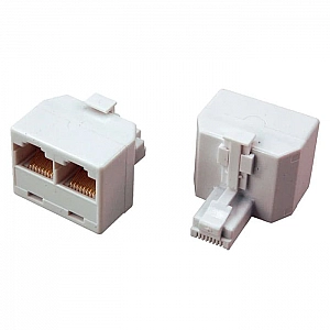Переходник Rexant 06-0113-B LAN штекер 8Р8С RJ-45 2 гнезда сетевой