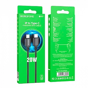 Кабель Borofone BX87 Lightning-Type-C 20W 1 м черный. Изображение - 2