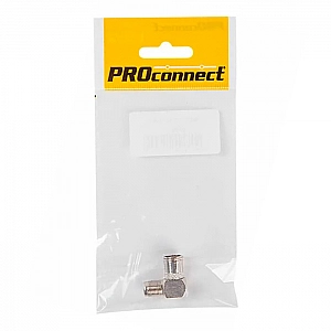 Переходник PROconnect 05-4312-4-7  гнездо F - гнездо TV угловой 1 шт
