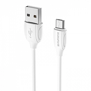 Кабель Borofone BX19 MicroUSB - USB белый 1 м