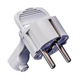 Вилка Electraline 55043 боковой ввод 16A белая