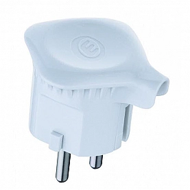 Вилка Electraline 55023 боковой ввод белая 16A 250В