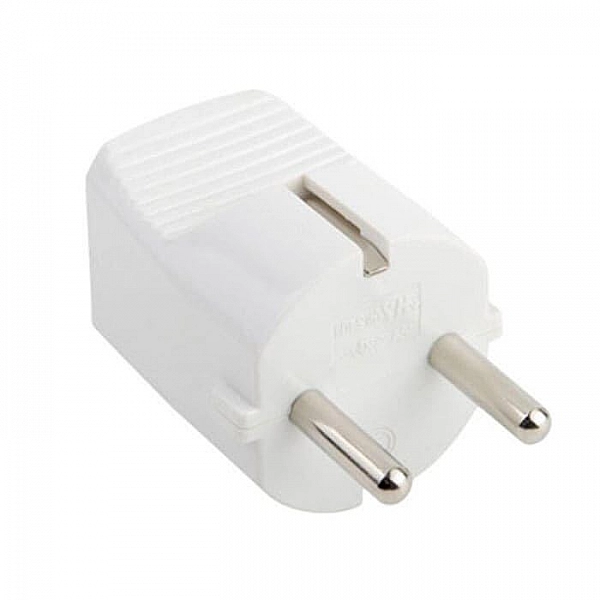 Вилка Electraline 55021 прямой ввод белая 16А 250В