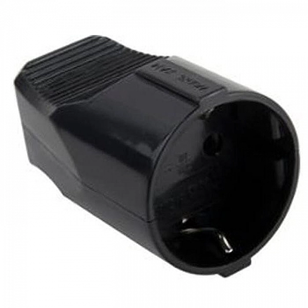Розетка Electraline 55027 16А 250В штепсельная черная