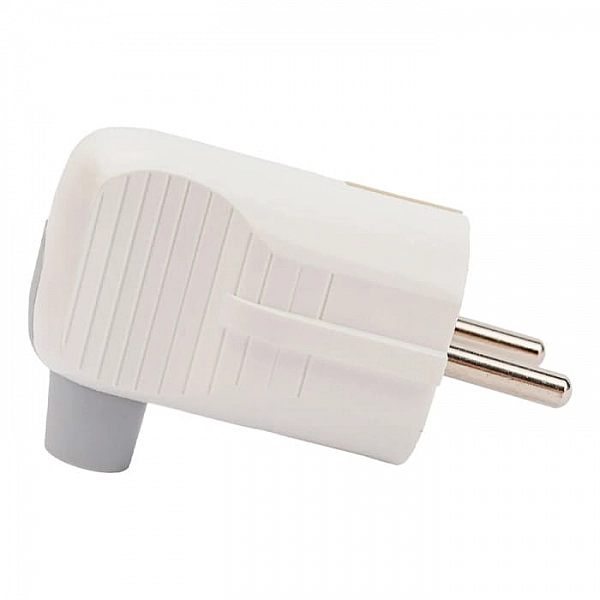 Вилка Ovivo 701-000000-004 с заземлением угловая белая