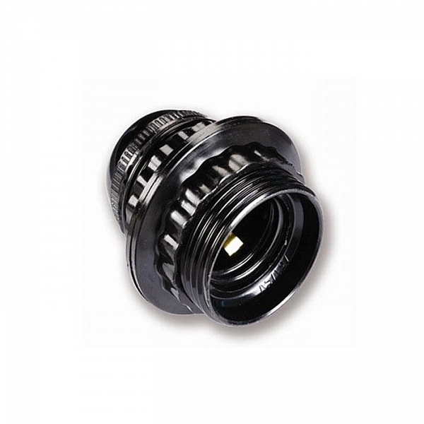 Патрон Electraline 71118 E27 люстровый с двумя кольцами черный