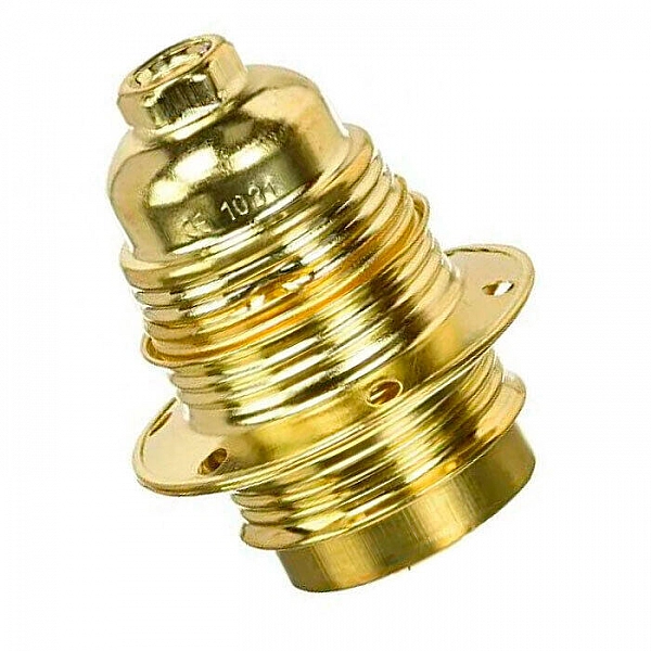 Патрон Electraline 71129 Е27 люстровый с двумя кольцами золотой