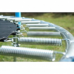 Батут Atlas Sport 8ft-3 pro Blue 252 см пружинный с защитной сеткой и лестницей. Изображение - 1