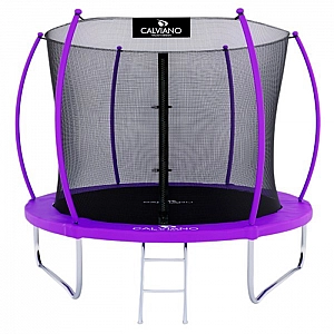 Батут пружинный Calviano 8ft Inside master purple с защитной сеткой 252 см