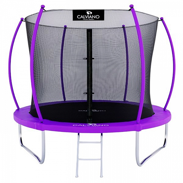 Батут пружинный Calviano 8ft Inside master purple с защитной сеткой 252 см