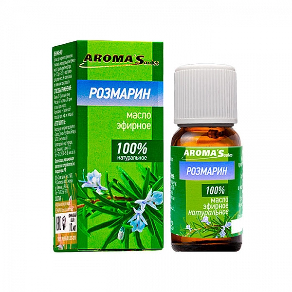 Масло эфирное Aroma Saules Розмарин натуральное 10 мл