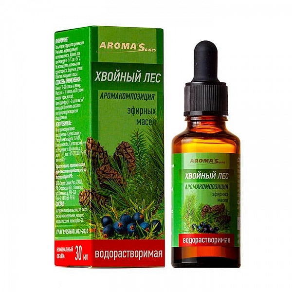 Аромакомпозиция масел эфирных Aroma Saules Хвойный лес водорастворимая 30 мл