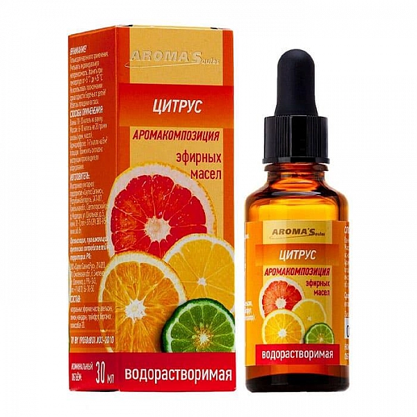 Аромакомпозиция масел эфирных Aroma Saules Цитрус водорастворимая 30 мл