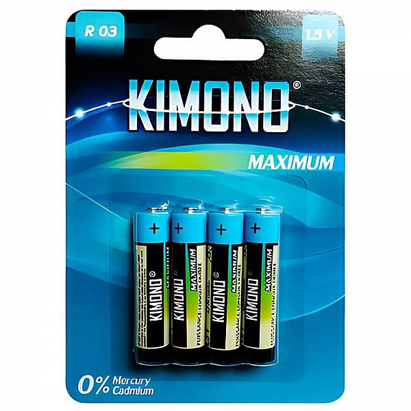 Батарейка Kimono R03/BL4 ААА Micro солевая 4 шт