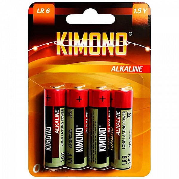 Батарейка Kimono LR6/BL4 1.5В АА Mignon алкалиновая 4 шт