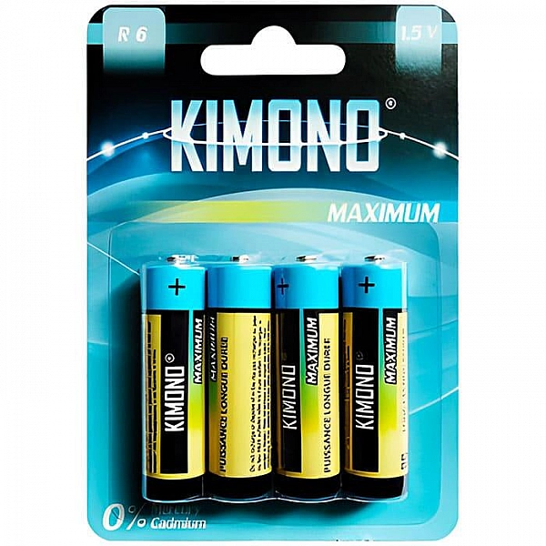 Батарейка Kimono R06/BL4 1.5В АА Mignon пальчиковые 4 шт