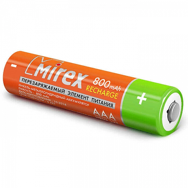 Аккумулятор Ni-MH Mirex HR03 / AAA 800mAh 1.2V 4BP