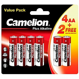 Батарейка Camelion Plus Alkaline 15308 4+2 1.5В 4+2LR6-BP 6 шт