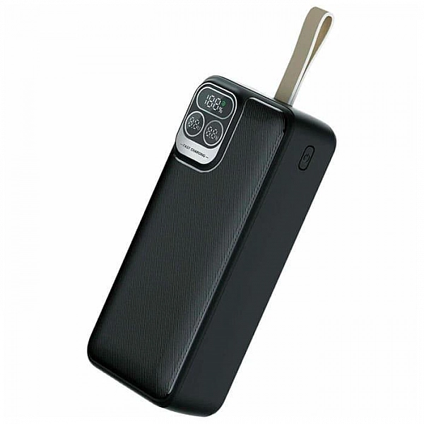 Аккумулятор внешний Powerbank Perfeo 30000mAh Atomic Age LED дисплей PD+QC 3.0 Type-C/2 USB 5A max 22.5W черный