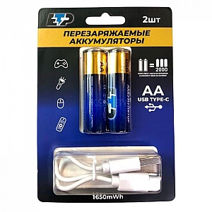 Аккумулятор ETP 104006 АА кабель 2 шт