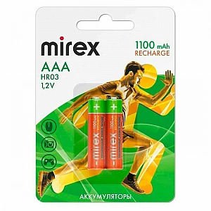 Аккумулятор Ni-MH Mirex HR03 / AAA 1100mAh 1.2V 2ВР