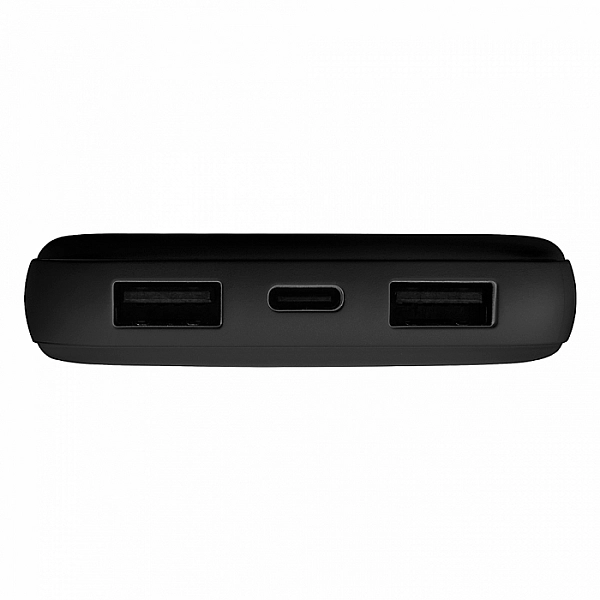 Внешний аккумулятор Monogramma Universal 10 000 mAh черный c логотипом Гемма