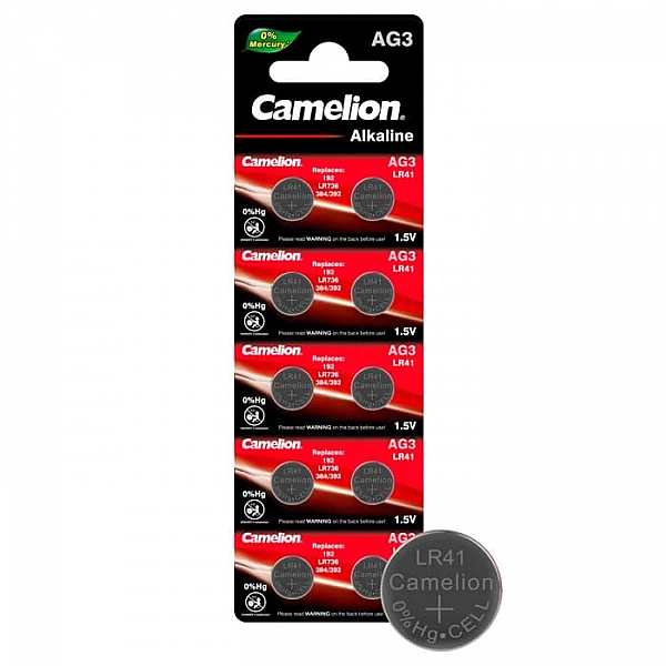 Батарейка Camelion 12811 AG3-BP10 Mercury Free без ртути 10 шт
