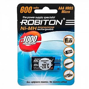 Аккумулятор Robiton 600MHAAA-2 2 шт