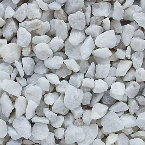 Щебень декоративный мраморный 20-40 мм РуБелЭко ЩМ 20-40 белый 20 кг