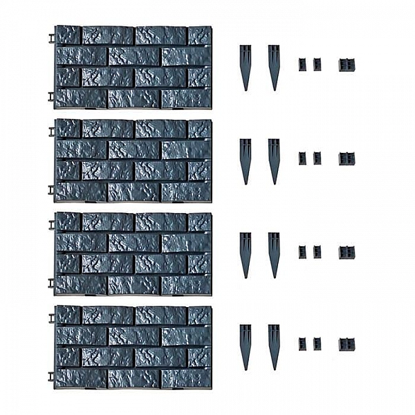 Конструктор Gardenplast 00104 садовый универсальный 4 секции графит