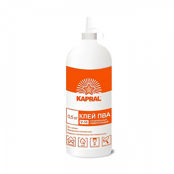 Клей Kapral V-10 ПВА 0.5 кг прозрачный