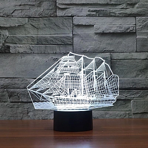 Ночник Camelion NL-404 Корабль LED 3Вт RGB USB 3АА (в комплект не входят)