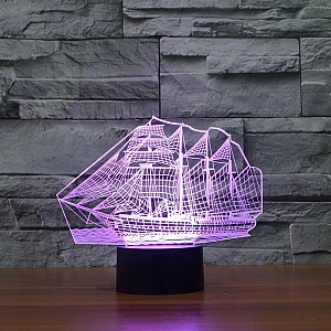 Ночник Camelion NL-404 Корабль LED 3Вт RGB USB 3АА (в комплект не входят). Изображение - 3