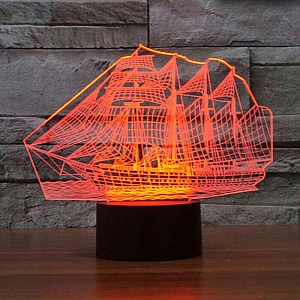 Ночник Camelion NL-404 Корабль LED 3Вт RGB USB 3АА (в комплект не входят). Изображение - 4