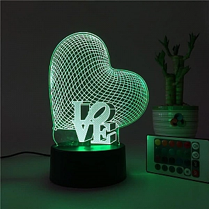 Ночник Camelion NL-400 Сердце LED 3Вт RGB USB 3АА (в комплект не входят). Изображение - 3