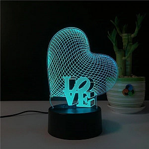 Ночник Camelion NL-400 Сердце LED 3Вт RGB USB 3АА (в комплект не входят). Изображение - 4