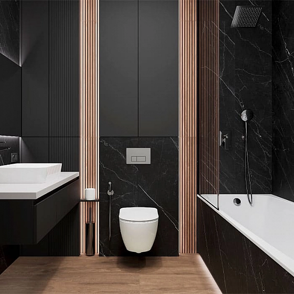 Керамогранит Laparet Opera Nero LP6012G0201R 600*119.5 мм черный