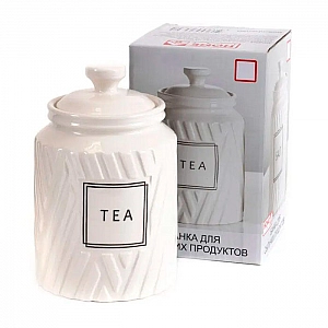 Банка для сыпучих продуктов Home Line Tea HC21B53T код 256402 керамическая 800 мл