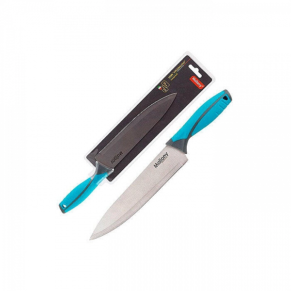 Нож Mallony Arcobaleno Mal-01AR 005520 с прорезиненной рукояткой поварской 20 см