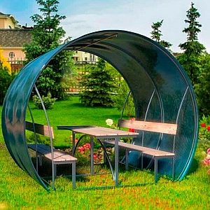 Беседка Радуга 2.1*2.5*2 м с сотовым поликарбонатом 4 мм