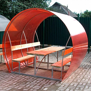 Беседка Радуга 2.1*2.5*2 м с сотовым поликарбонатом 4 мм. Изображение - 1