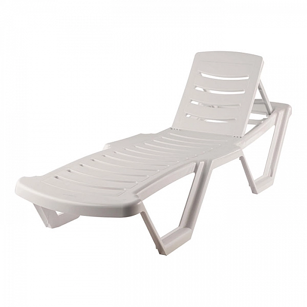 Шезлонг Ellastik Plast Элластик 187*63.5*32 см белый