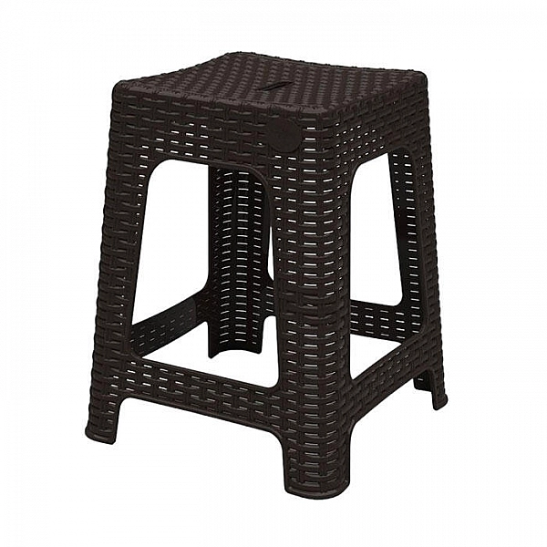 Табурет Rattan ING6181ГШК квадратный горький шоколад 363*363*448 мм