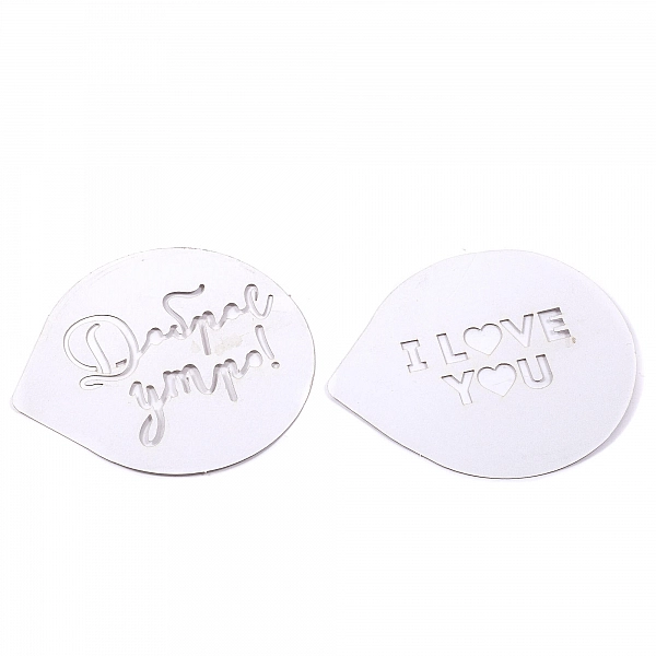 Набор трафаретов для кофе I love You 27465041 код 208814 бумажных 2 шт