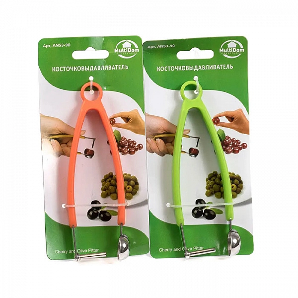 Приспособление для удаления косточек МультиДом AN53-90 код 726479 металл/пластмасса