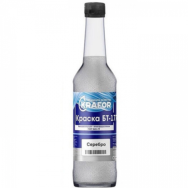 Краска Krafor БТ-177 серебрянка 0.5 л